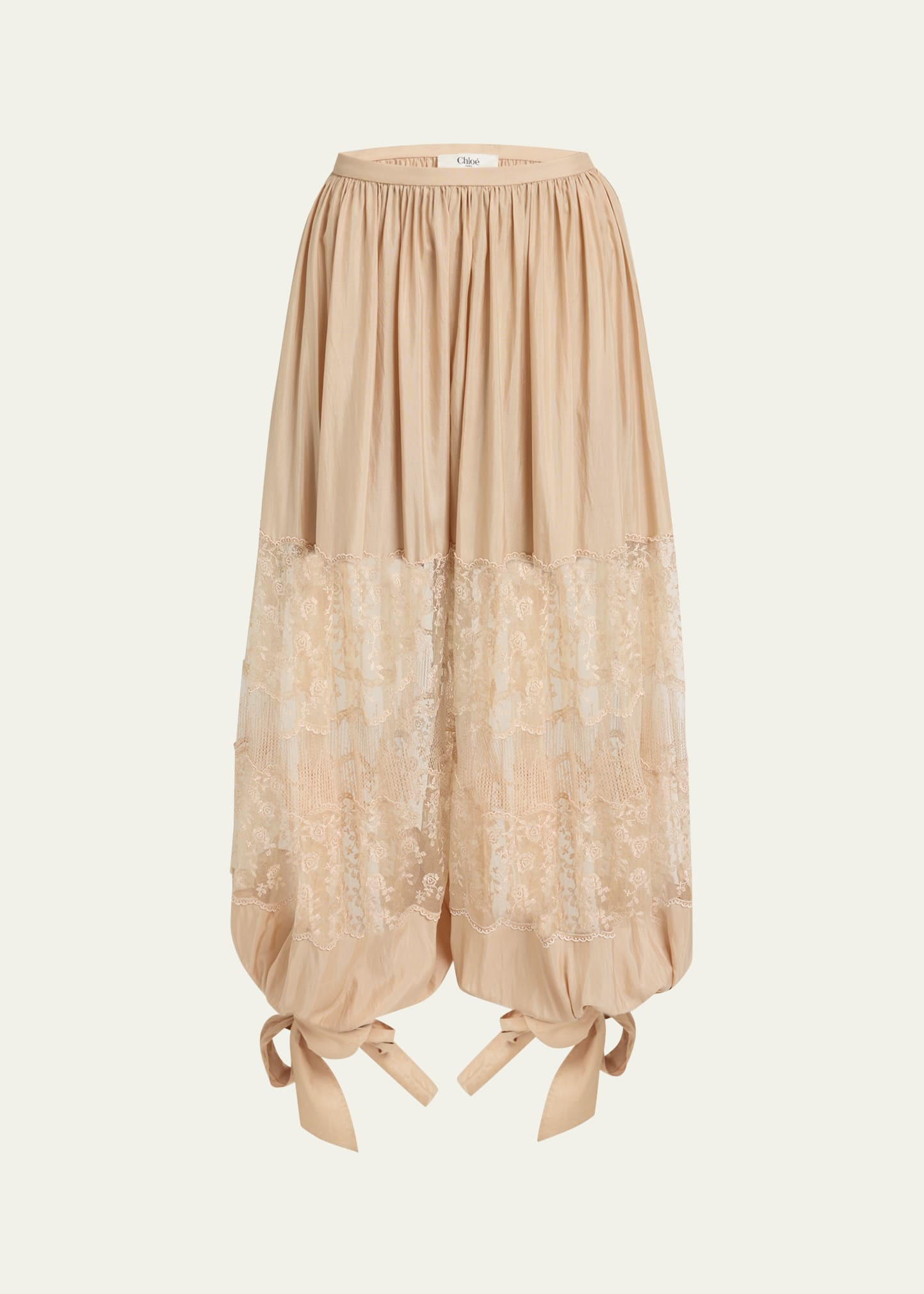 Chloe Lace Tie-Cuff Balloon Pants | Bergdorf Goodman
