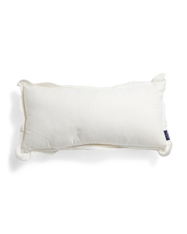 Indoor Outdoor 14x28 Pillow With Scalloped Edging | TJ Maxx