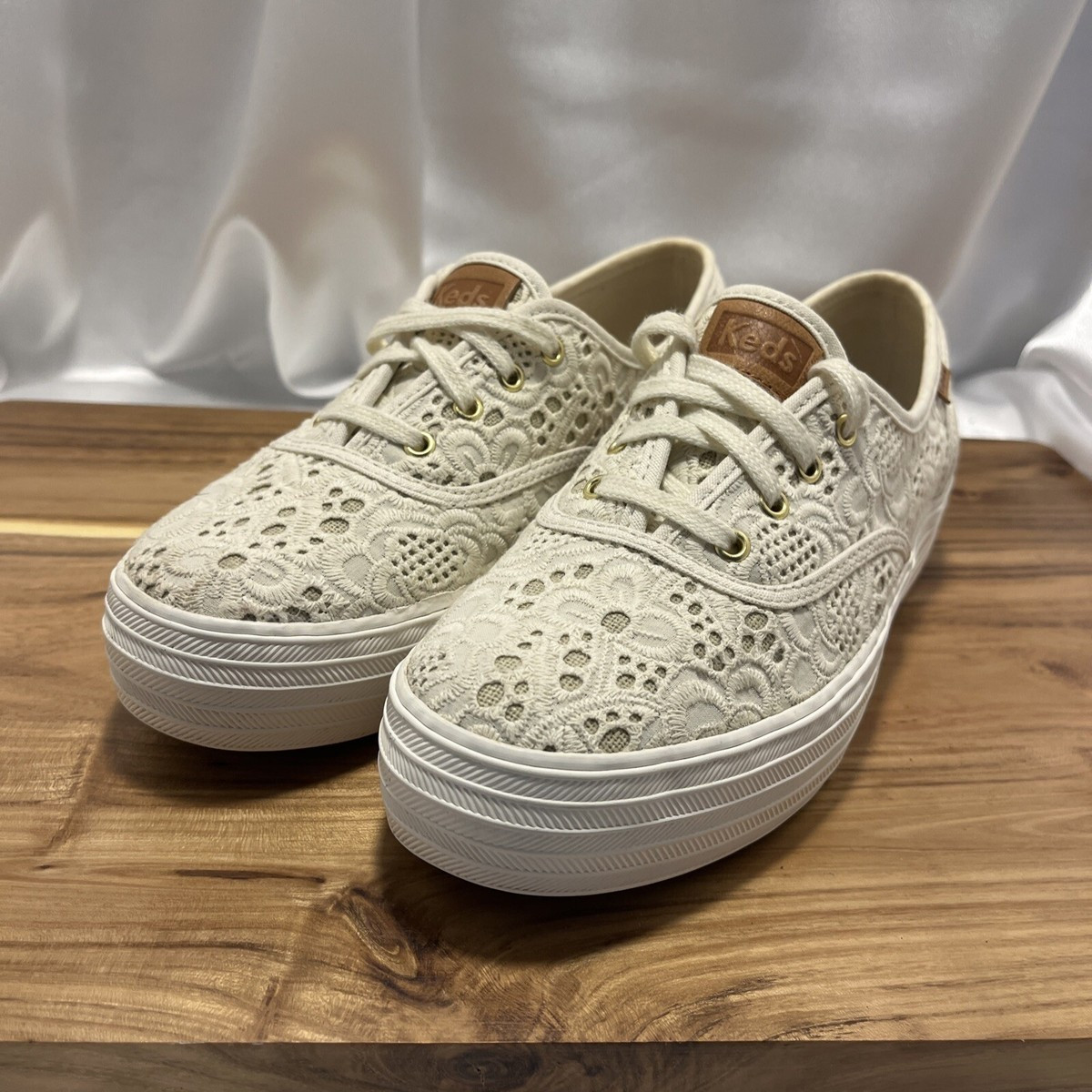 KEDS Triple Decker Platform Crochet Lace Shoes Sz 6 - MINT | eBay US