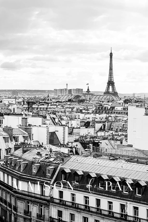 Rooftops of Paris - Printable Instant Digital Download - Wall Art | Etsy (US)