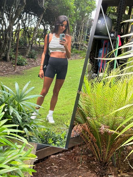 Pilates in the jungle 

Wearing a size 8 top and size 2 shorts 

#LTKaustralia #LTKstyletip #LTKfitness