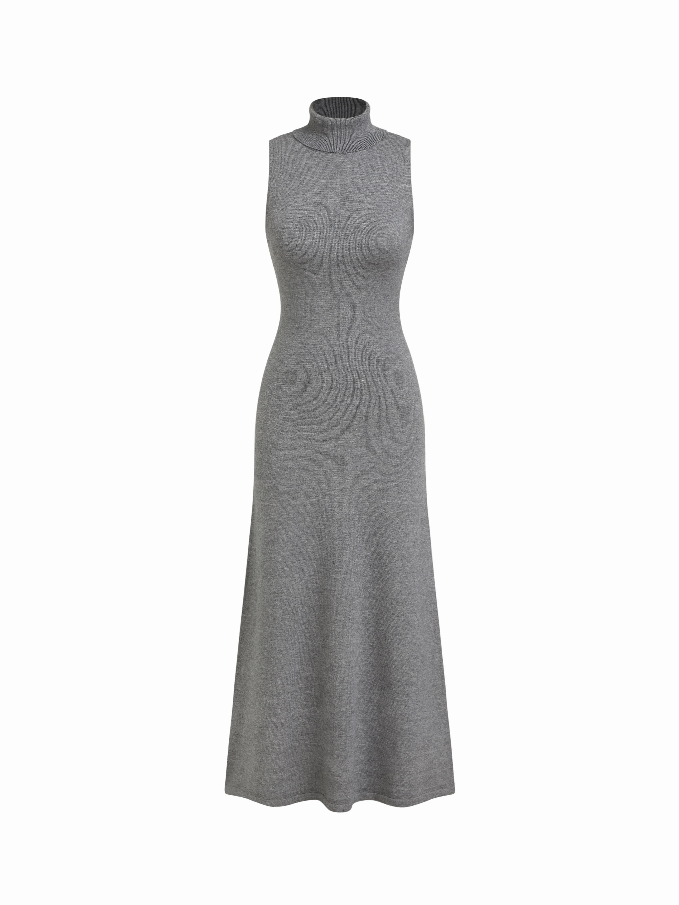 Knit Fabric Knit High Neck Maxi Dress For Work | Cider