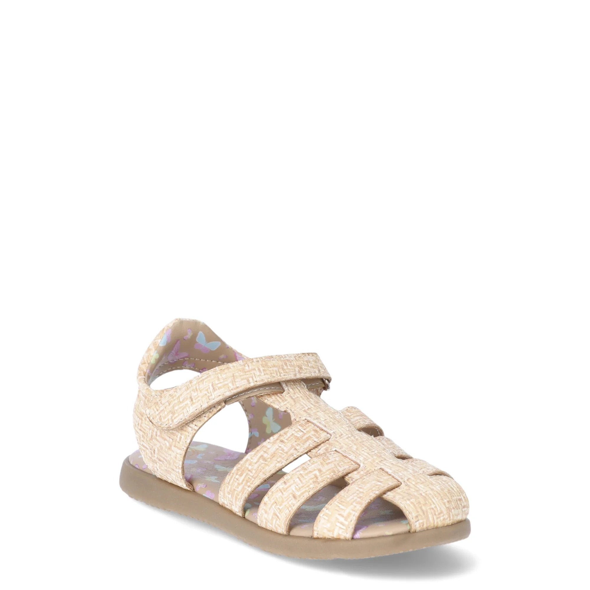 Wonder Nation Baby and Toddler Girls Raffia Fisherman Sandals | Walmart (US)