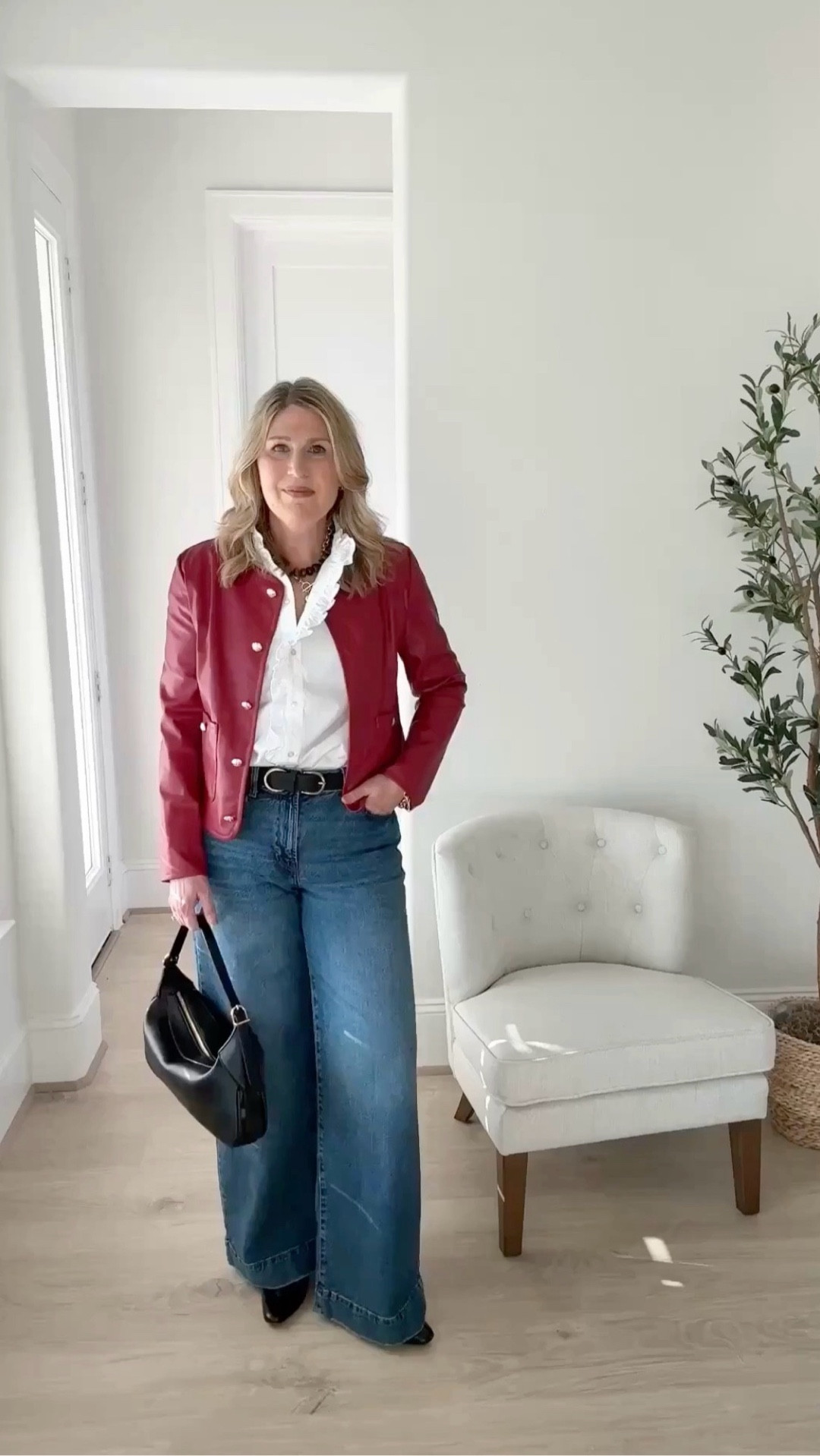 Jacket is stretchy and runs tts. It is on sale. 🙌
Denim don’t have any stretch. They run snug. They are high waisted and wide legged. Very soft and comfortable.

#LTKWatchNow #LTKSeasonal #LTKWorkwear #LTKSaleAlert #LTKBeauty #LTKMidsize #LTKGiftGuide #LTKStyleTip #LTKShoeCrush #LTKItBag #LTKootd

#LTKOver40 #LTKMothersDay #LTKTravel