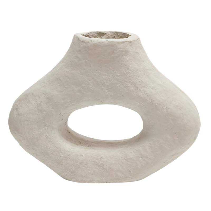 Grey Paper Mache Vase, 12.5" | At Home
