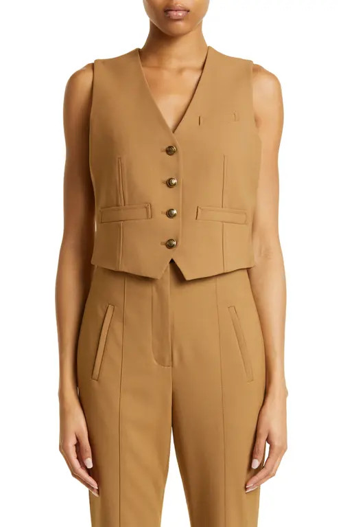 Veronica Beard Bennett Vest in Camel at Nordstrom, Size 8 | Nordstrom
