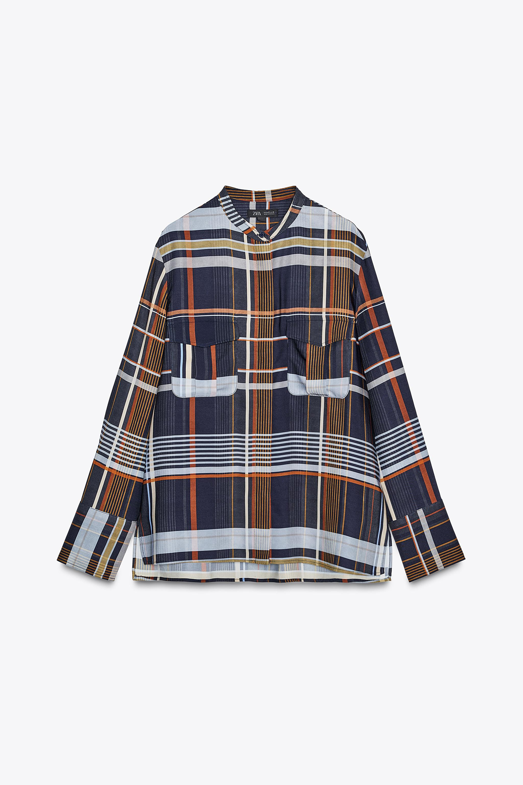 ZW COLLECTION PLAID POCKET SHIRT | Zara US
