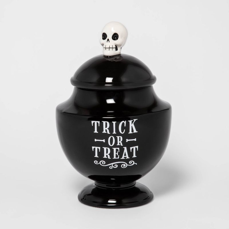 Trick or Treat Black Ceramic Halloween Cookie Jar - Hyde & EEK! Boutique™ | Target