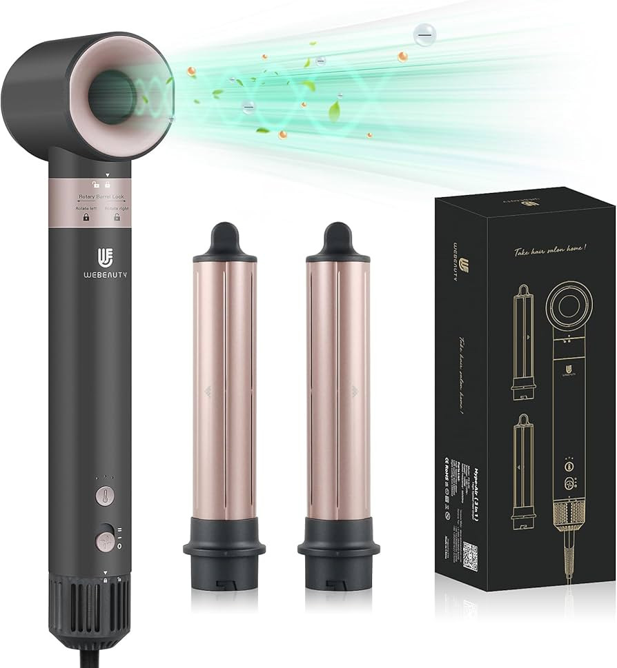 Curling Iron Hair Dryer: Auto Wrap Curling Wand 1 1/4 Inch Automatic Hair Curler, Ceramic Negative Ionic Blow Dryers Hot Air Fast Drying Tools Set with Extra Long Barrel for Styling Waves | Amazon (US)