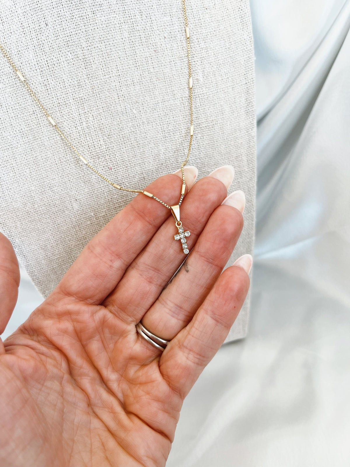 Tiny Cross Pendant | Gratefully Helena