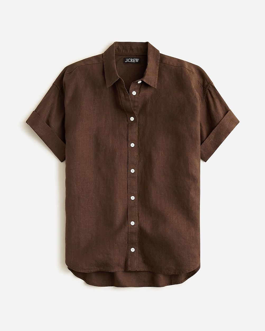 Relaxed-fit short-sleeve shirt in Baird McNutt Irish linen | J.Crew US