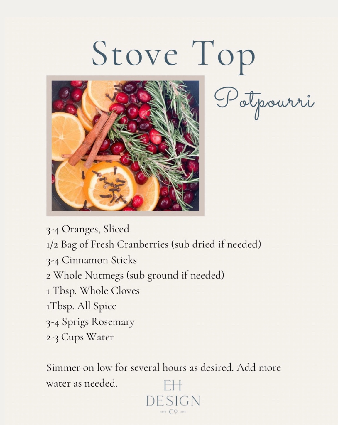 Ever popular Stovetop Potpourri! 



#LTKSeasonal #LTKHoliday #LTKHome
