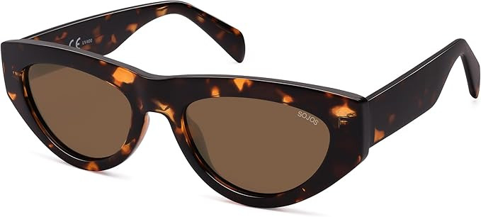 SOJOS Trendy Polarized Sunglasses Womens Retro Vintage 90s Cute Cat Eye Sun Glasses SJ2614 | Amazon (US)