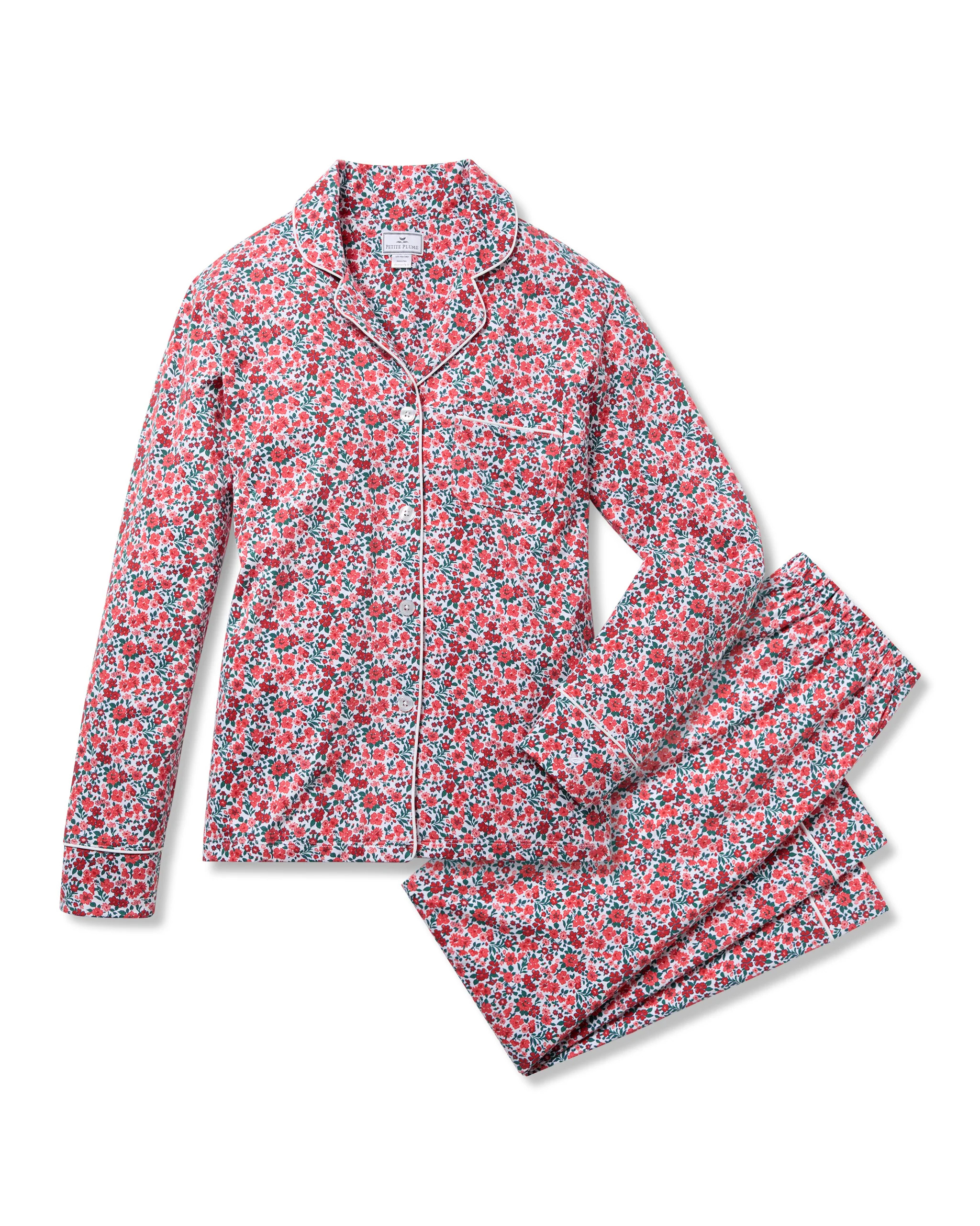 Women's Pima Pajama Set in Fleurs des Bois | Petite Plume