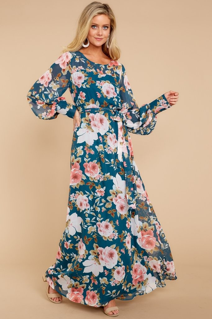 Make Your Way Maxi Dress In Glorious Gardens | Red Dress 