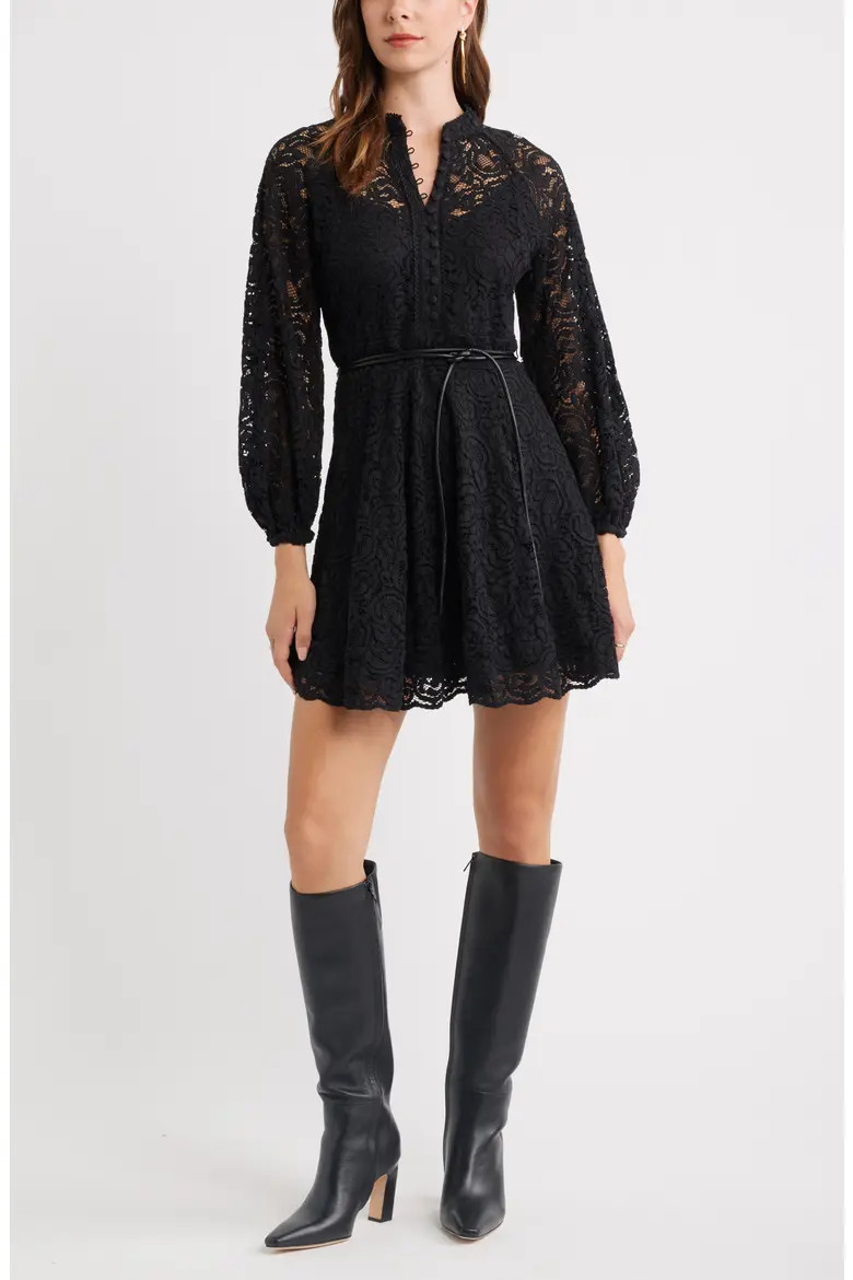 Lace Long Sleeve Minidress (Women) | Nordstrom | Nordstrom