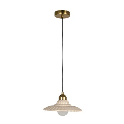 Elegant Stoneware Pleated Pendant Lamp | Wayfair North America