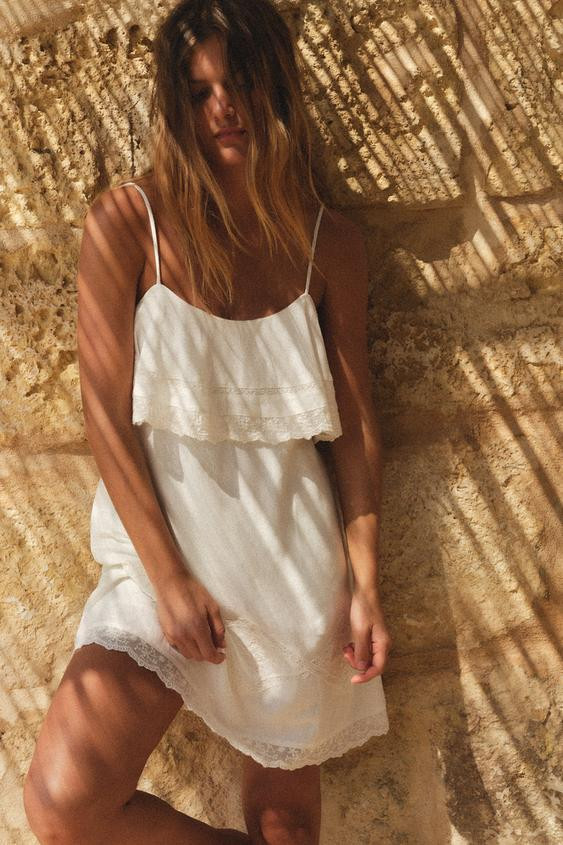 EMBROIDERED SHORT DRESS | Zara US