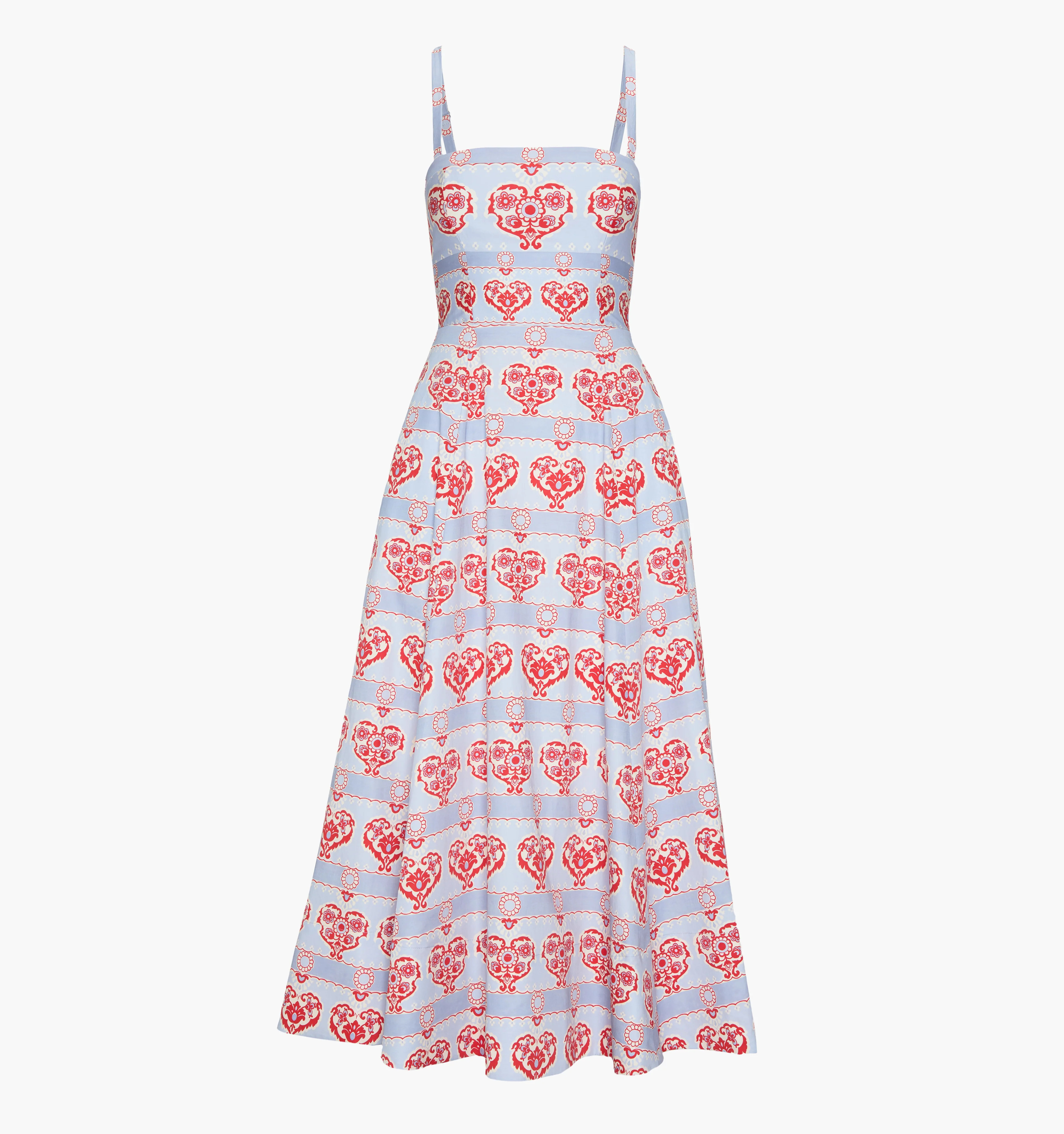 The Margot Dress - Poppy Damask Stripe | Hill House Home US