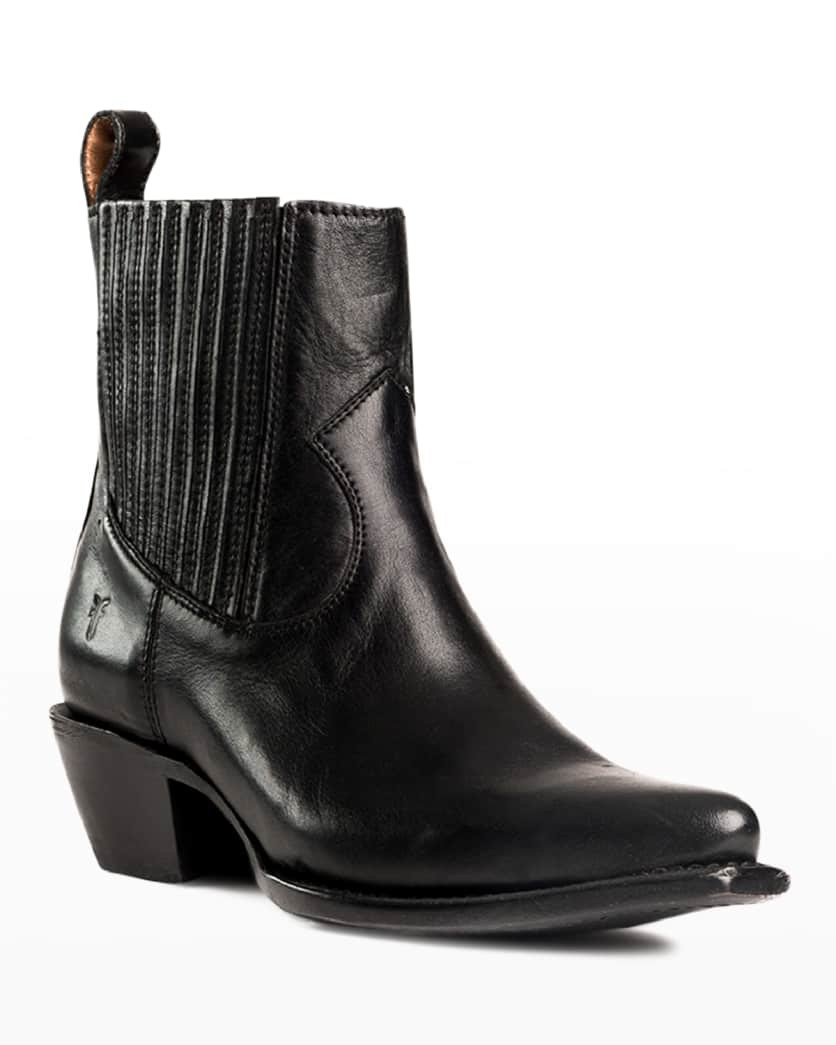 Sacha Leather Western Chelsea Booties | Neiman Marcus