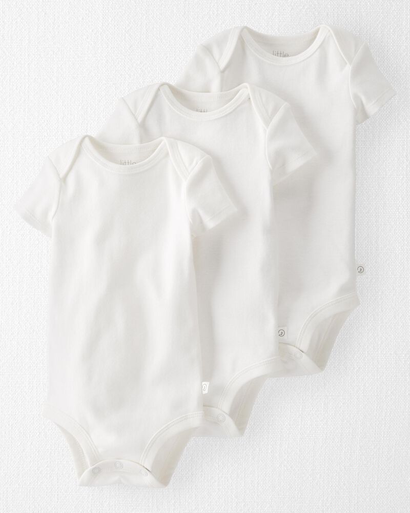 Baby 3-Pack Organic Cotton Rib Bodysuits | Carter's