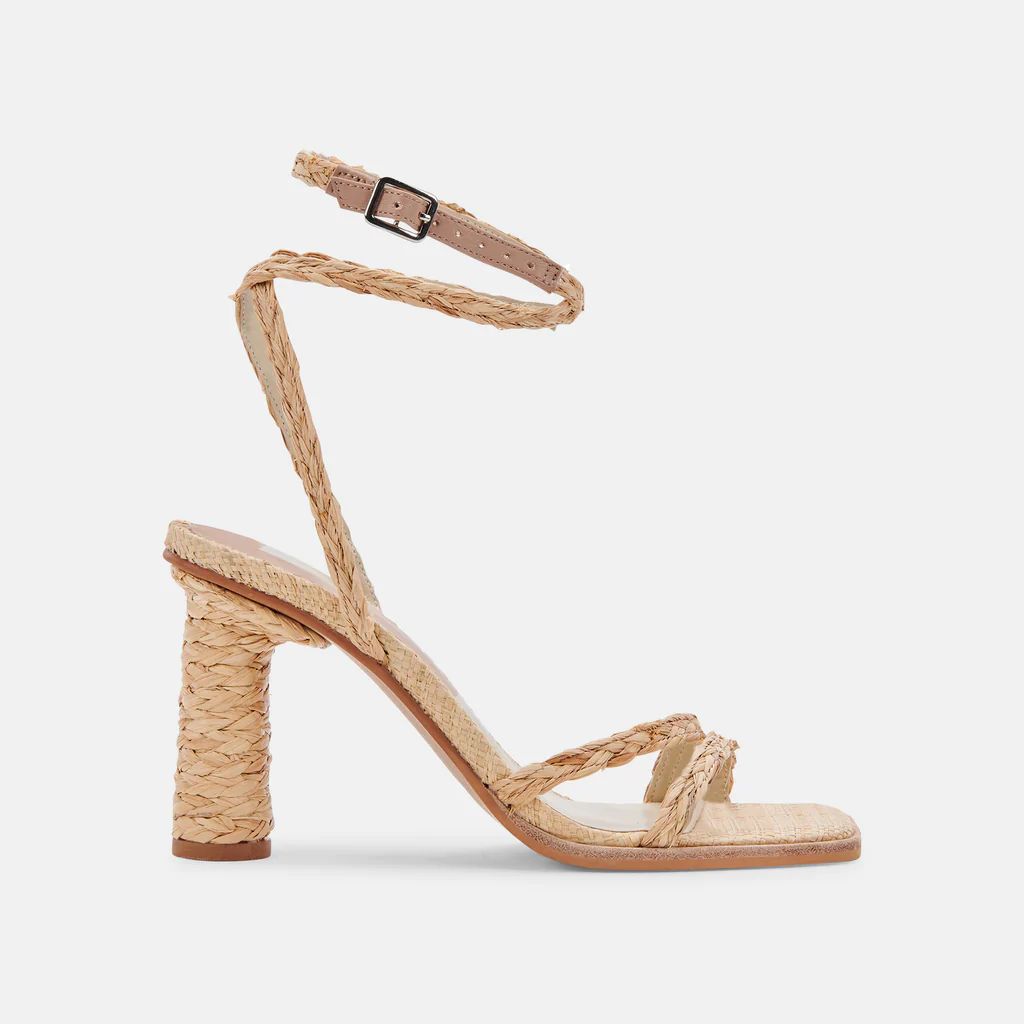 DEVIN HEELS LT NATURAL RAFFIA | DolceVita.com