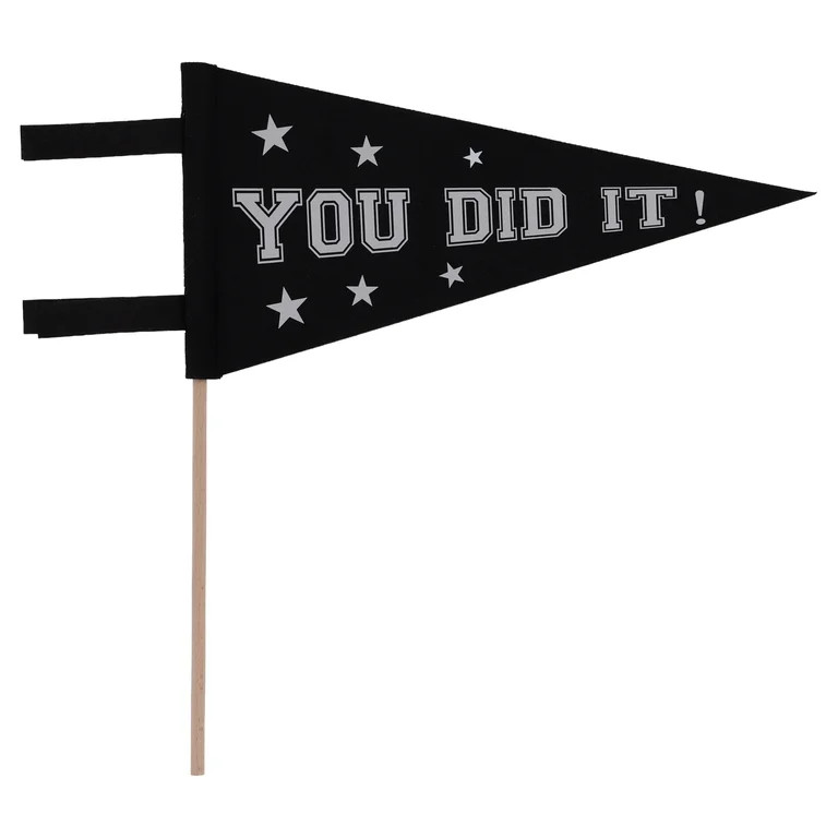 Party Banner Pennant Decorations, Black/Gold/White, 3 Count, Graduation by Way To Celebrate | Walmart (US)