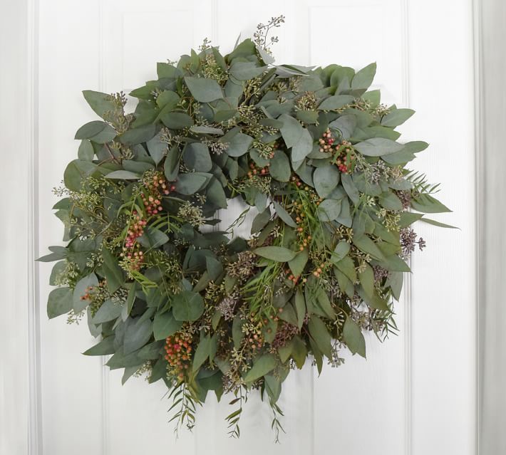 Fresh Pepperberry & Seeded Eucalyptus Wreath | Pottery Barn (US)