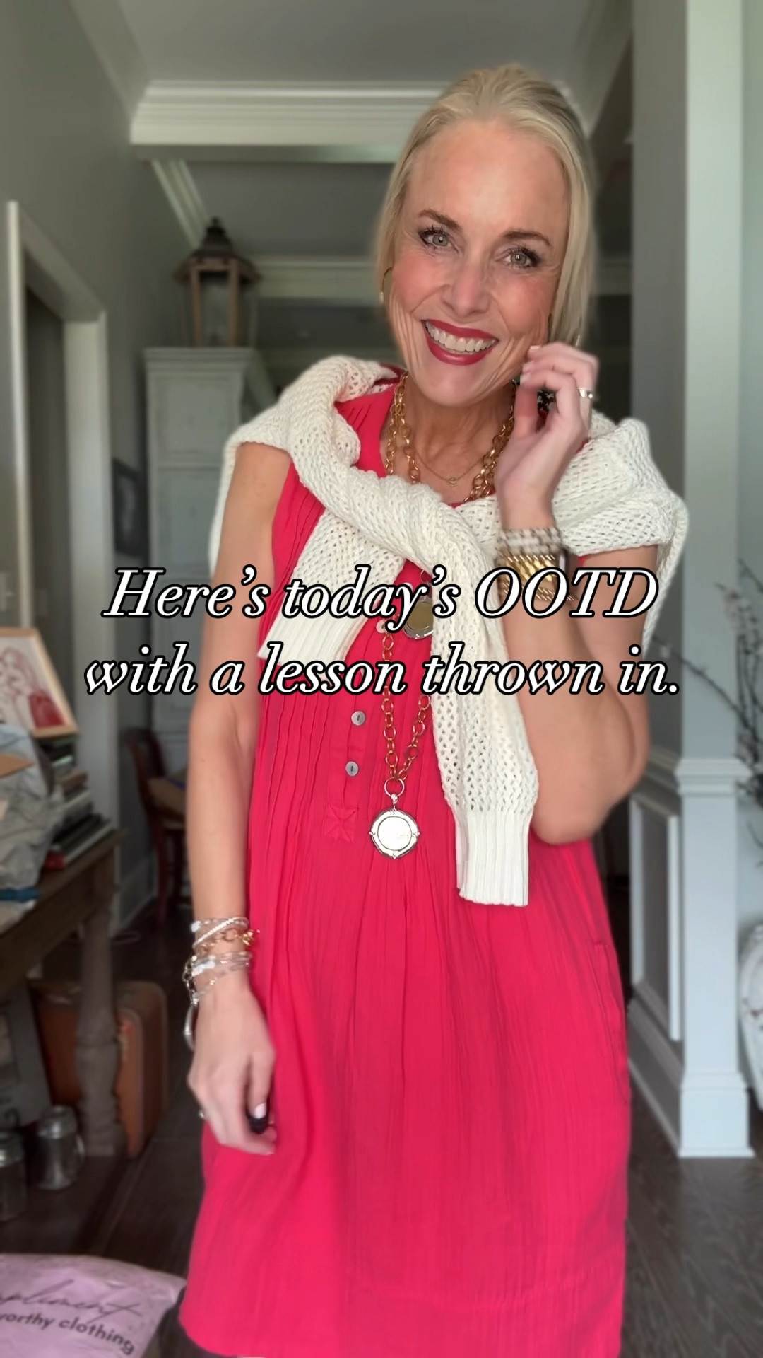 Don’t wait for the perfect moment to wear something fabulous—I've learned that the perfect time is now! 

🌟 This OOTD is a 100% organic cotton gauze swing dress and is the epitome of chic comfort for women over 40 and 50. With its soft, breathable double-knit fabric, functional buttons, pin-tucking details, and pockets, it’s a piece you can wear now and seamlessly transition into fall. Pair it with elegant statement jewelry like my timeless Jennifer Ponson Italian Coin collection pieces, and classic Adidas Samba sneakers for a look that's effortlessly stylish and sophisticated. Available in 5 colors, sizes XS to XL. 💖

Love this look? Save this reel as your next outfit inspiration, share it with your favorite over-50 bestie, and follow for more chic, comfortable, and refined fashion ideas! 

As a reminder for reference, I’m 52, 5’8, 140ish lbs, and am wearing a medium. 

#OOTD #Over40Style #ChicComfort #WearNowWearLater #OrganicCotton #RefinedFashion #EffortlessStyle #FashionOver40 #SustainableFashion"

#LTKStyleTip #LTKMidsize #LTKOver40