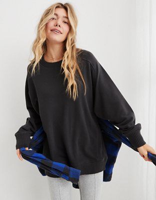 Aerie Down-To-Earth Crew Sweatshirt | American Eagle Outfitters (US & CA)