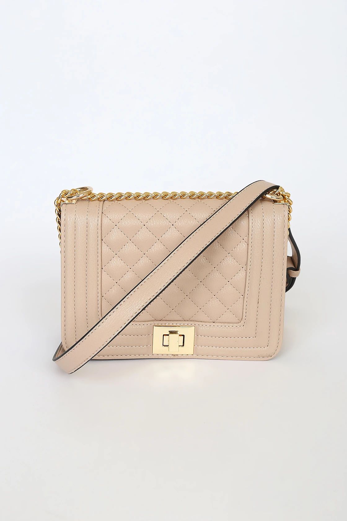 Just Going Out Beige Quilted Crossbody Bag | Lulus (US)
