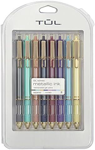 Amazon.com: TUL Limited Edition Metallic Brights Retractable Gel Pens Medium Point 0.8 mm Assorte... | Amazon (US)