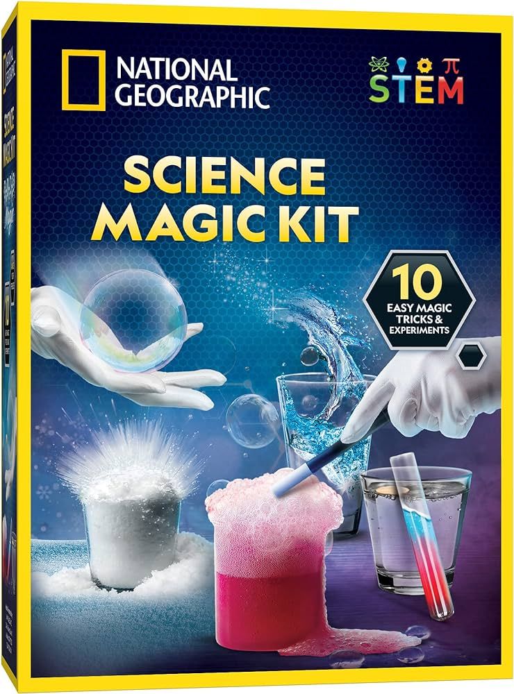 NATIONAL GEOGRAPHIC Magic Chemistry Set – Science Kit for Kids with 10 Amazing Magic Tricks, STEM Pr | Amazon (US)