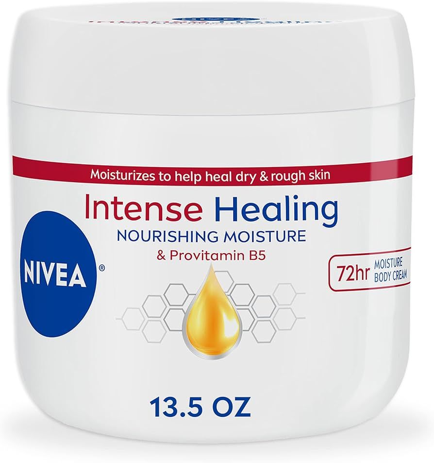 NIVEA Intense Healing Body Cream, Non-Greasy Daily Moisturizer for Dry Skin, Enriched with Provit... | Amazon (US)