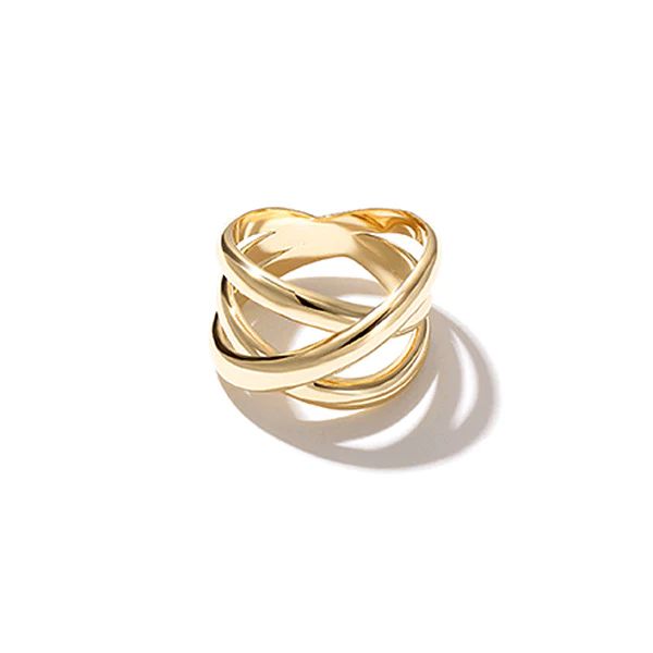 FREDDIE 14k Gold Plated Intertwined Ring | J. Bubs