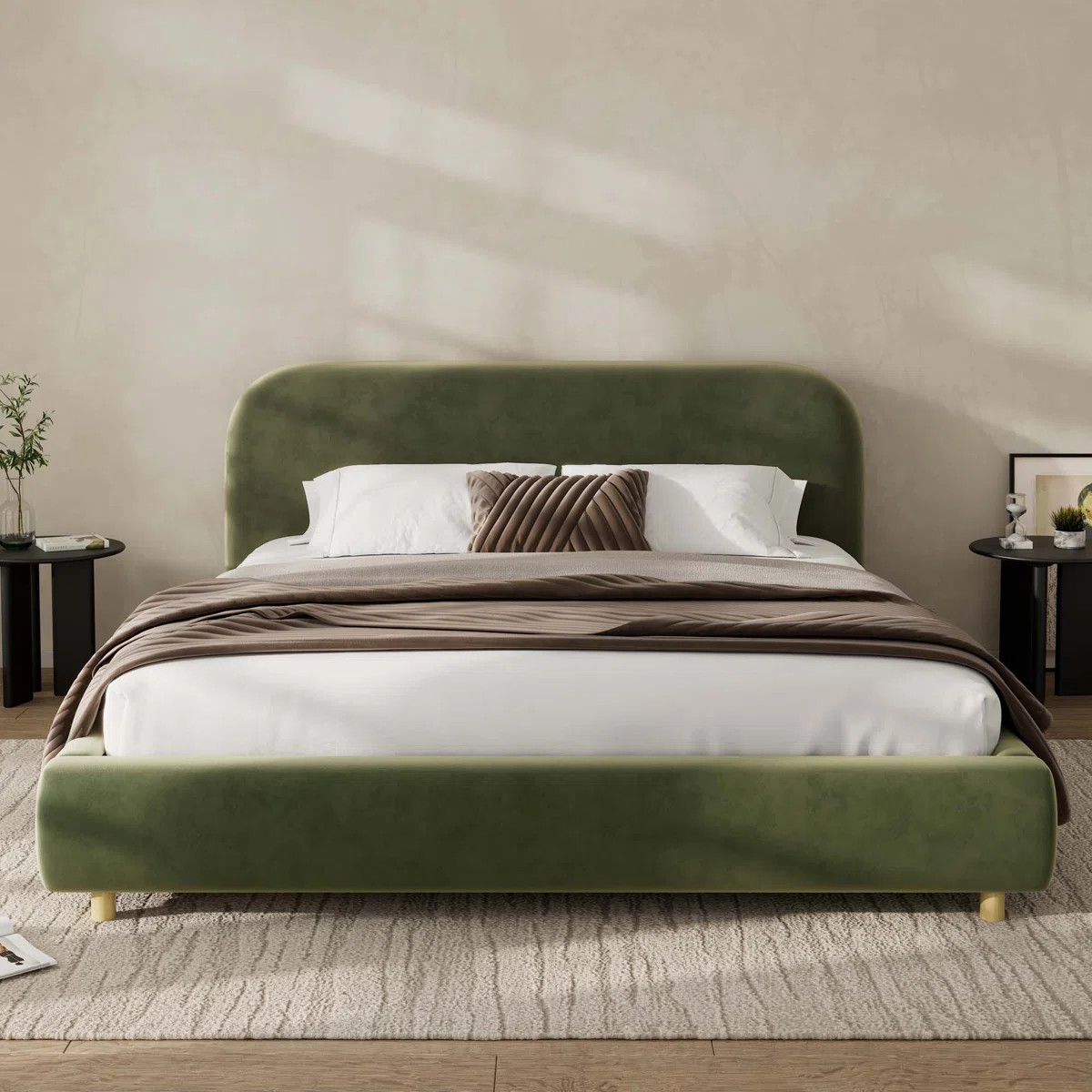 Issabell Upholstered Platform Bed With Wood Slats | Wayfair North America