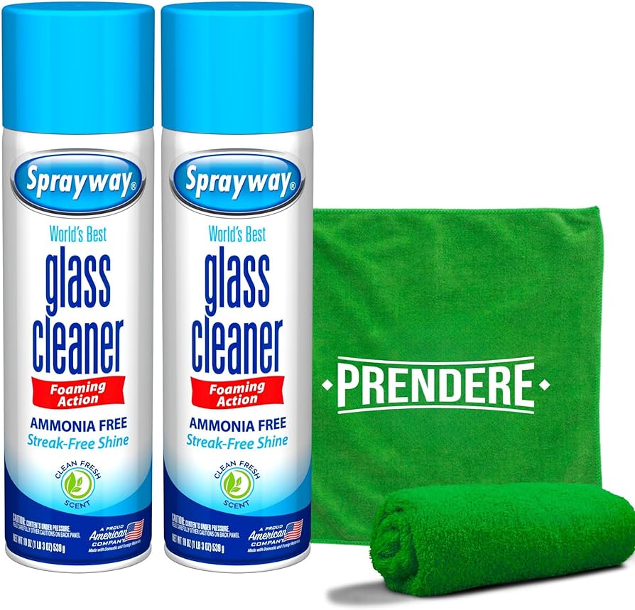 PRENDERE Glass Cleaner Foam Action Bundle Two-Pack 19 Oz Sprayway Glass Foam Action Cleaner Spray... | Amazon (US)