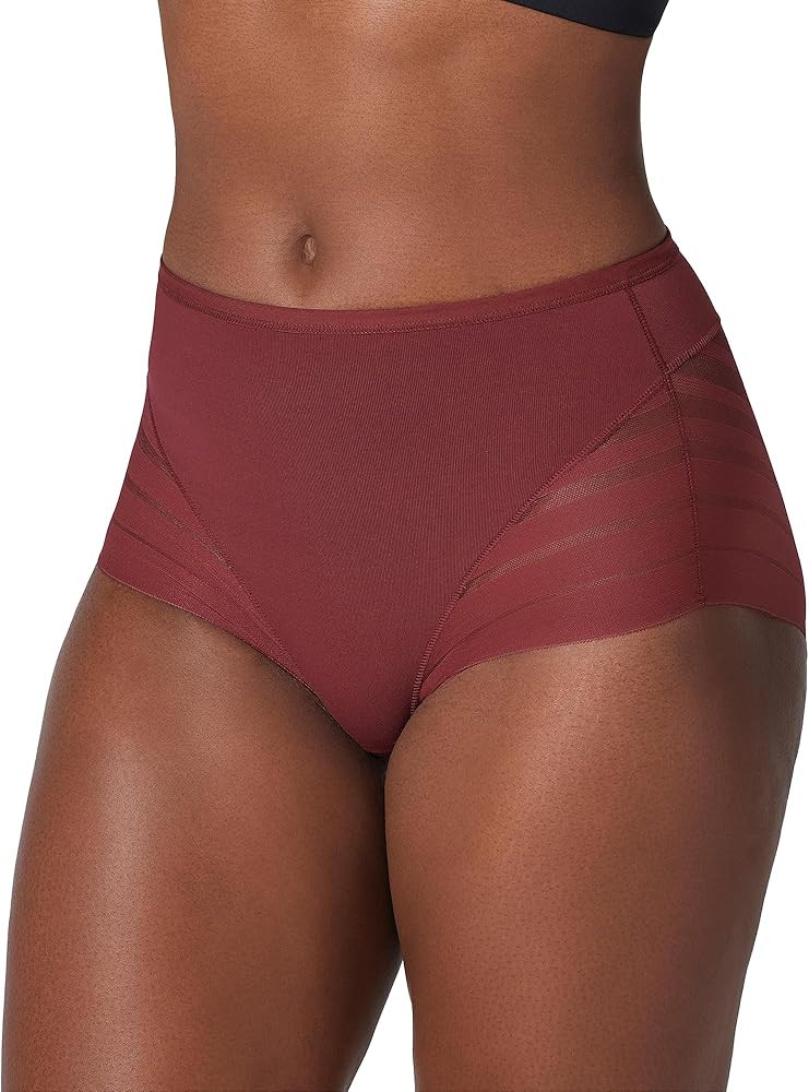 Leonisa High Waisted Invisible Tummy Control Shapewear for Women - Stripe Lace Ladies Underwear P... | Amazon (US)