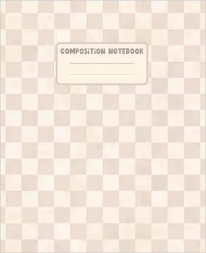 Checkered Notebook: Beige Composition Notebook - College Ruled Paper - Cute Pastel Brown Aestheti... | Amazon (US)
