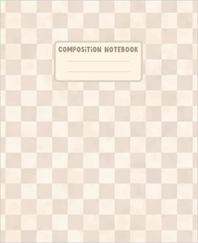 Checkered Notebook: Beige Composition Notebook - College Ruled Paper - Cute Pastel Brown Aestheti... | Amazon (US)