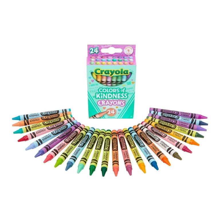 Crayola Colors of Kindness Crayons, 24 Ct, Cute Back to School Supplies for Kids, Classroom Suppl... | Walmart (US)