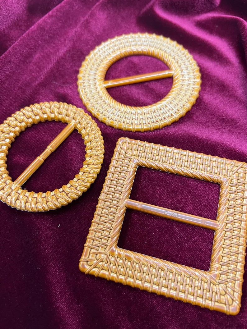 Plastic Rattan Buckles, Plastic Buckles, Rattan Buckles, Brown Buckles, Adjustable slider, Plasti... | Etsy (Global)
