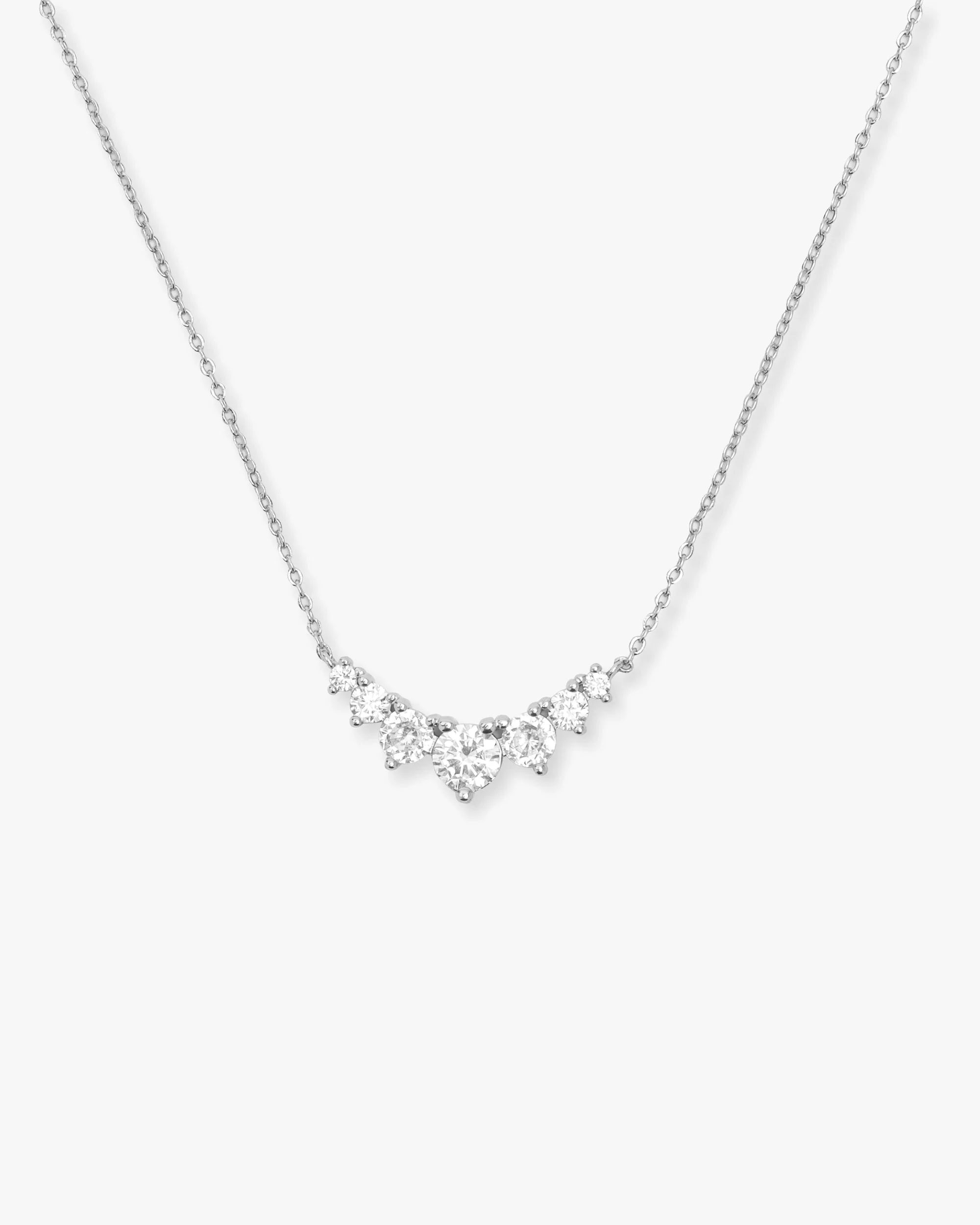 Not Your Basic Multi Stone Pendant Necklace - Silver | Melinda Maria
