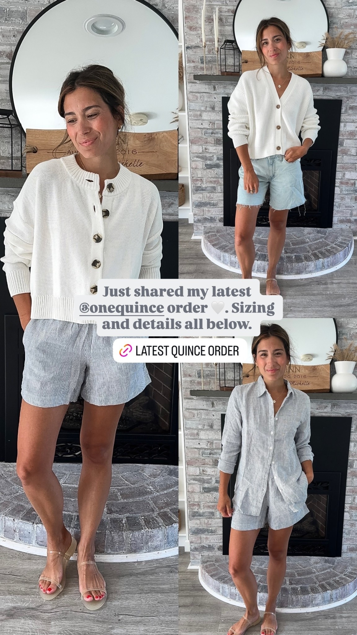 Just shared my latest @onequince order 🤍. Sizing and details all below.