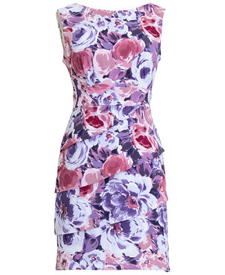 Women's Floral-Print Tiered Sheath Dress | Macys (US)