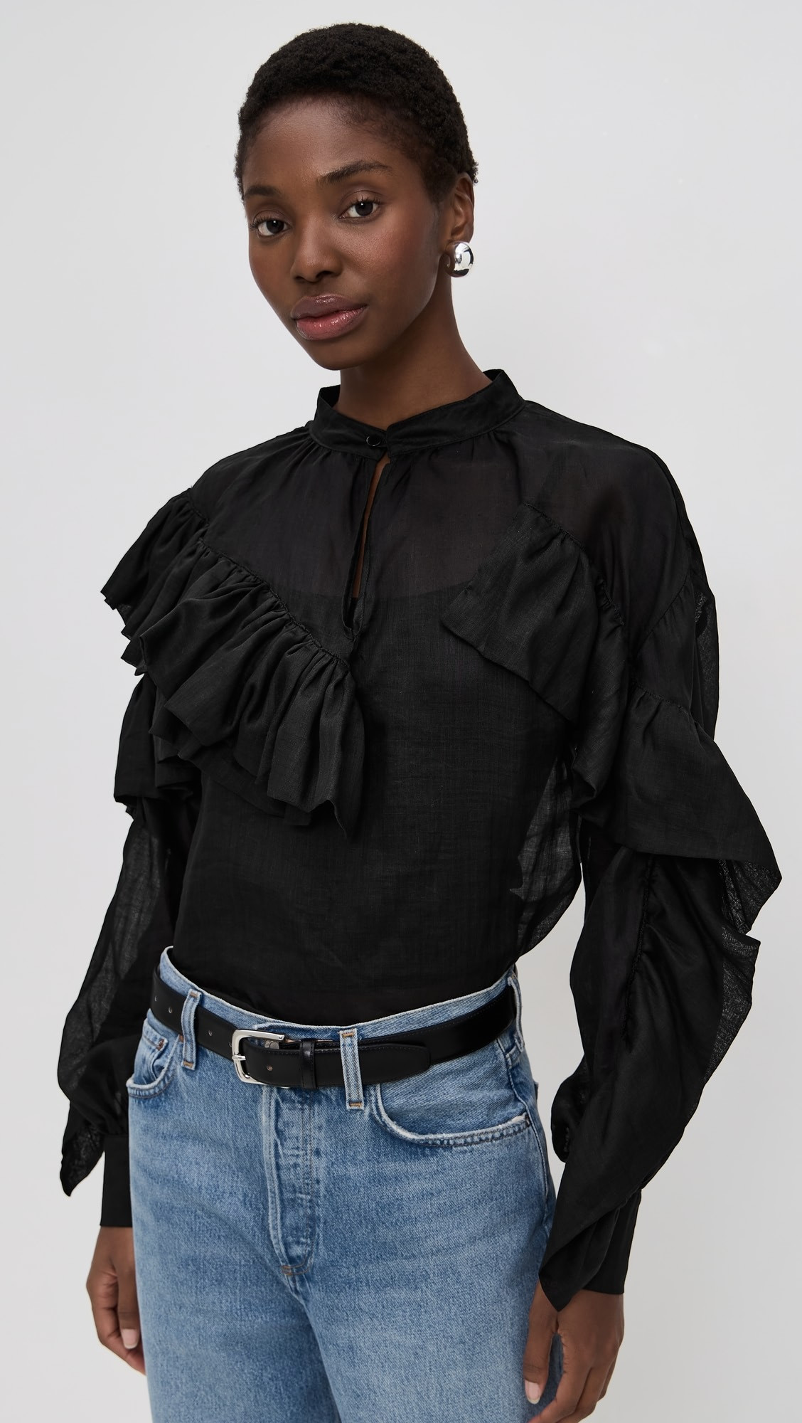 The Chaos Petal Linen Top | Shopbop
