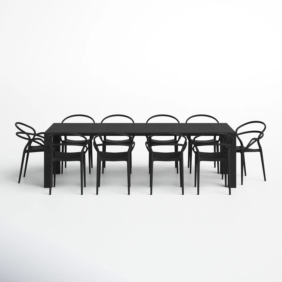 Comet 10 - Person Patio Dining Set with Extendable Rectangular Table | Wayfair North America
