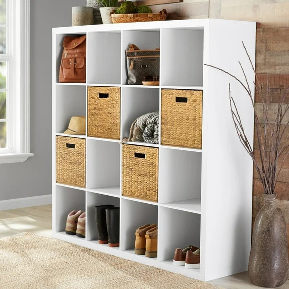 Better Homes & Gardens 16 Cube Storage Organizer, White Texture | Walmart (US)