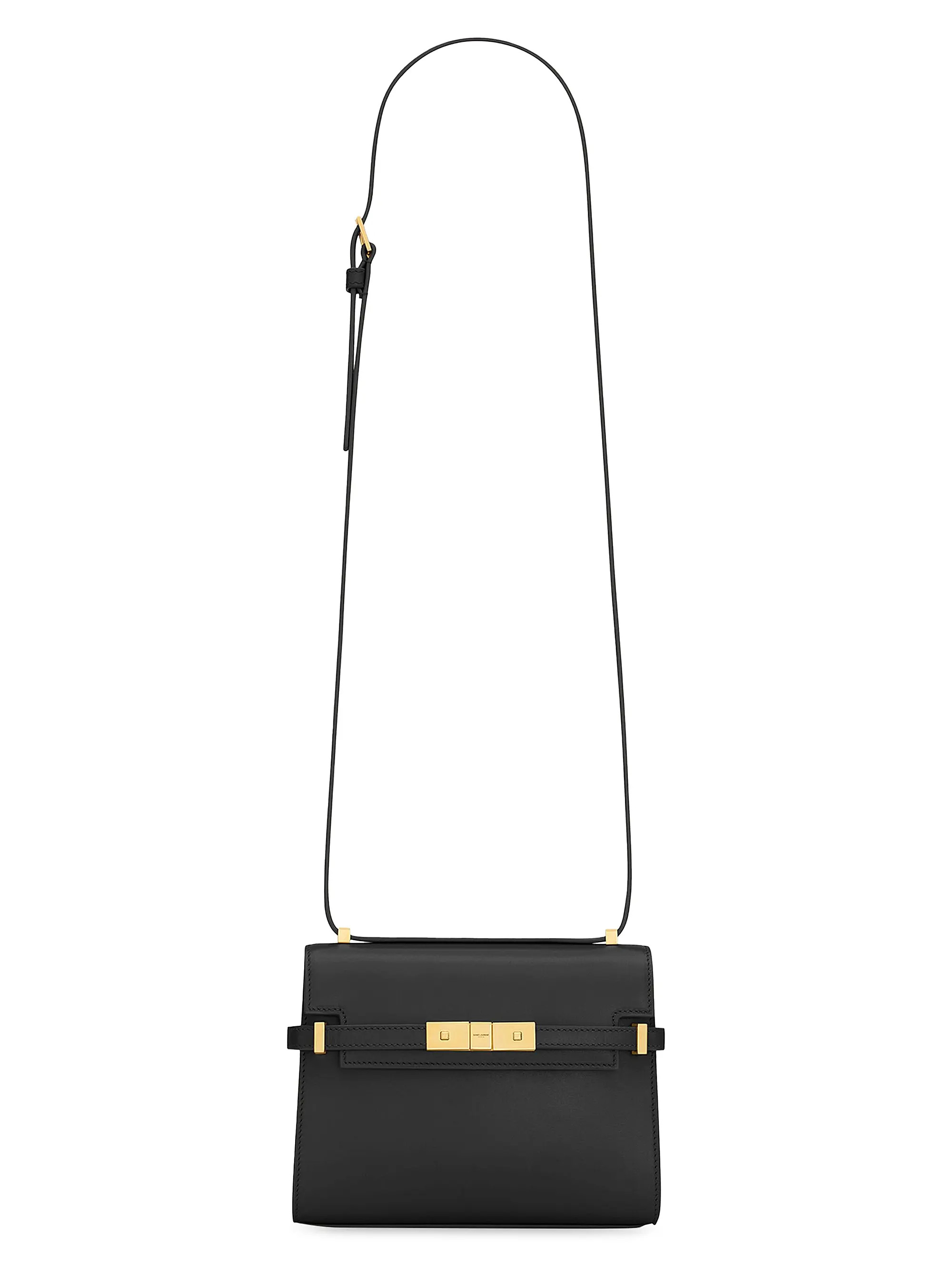 Shop Saint Laurent Mini Manhattan in Box Crossbody Bag | Saks Fifth Avenue | Saks Fifth Avenue