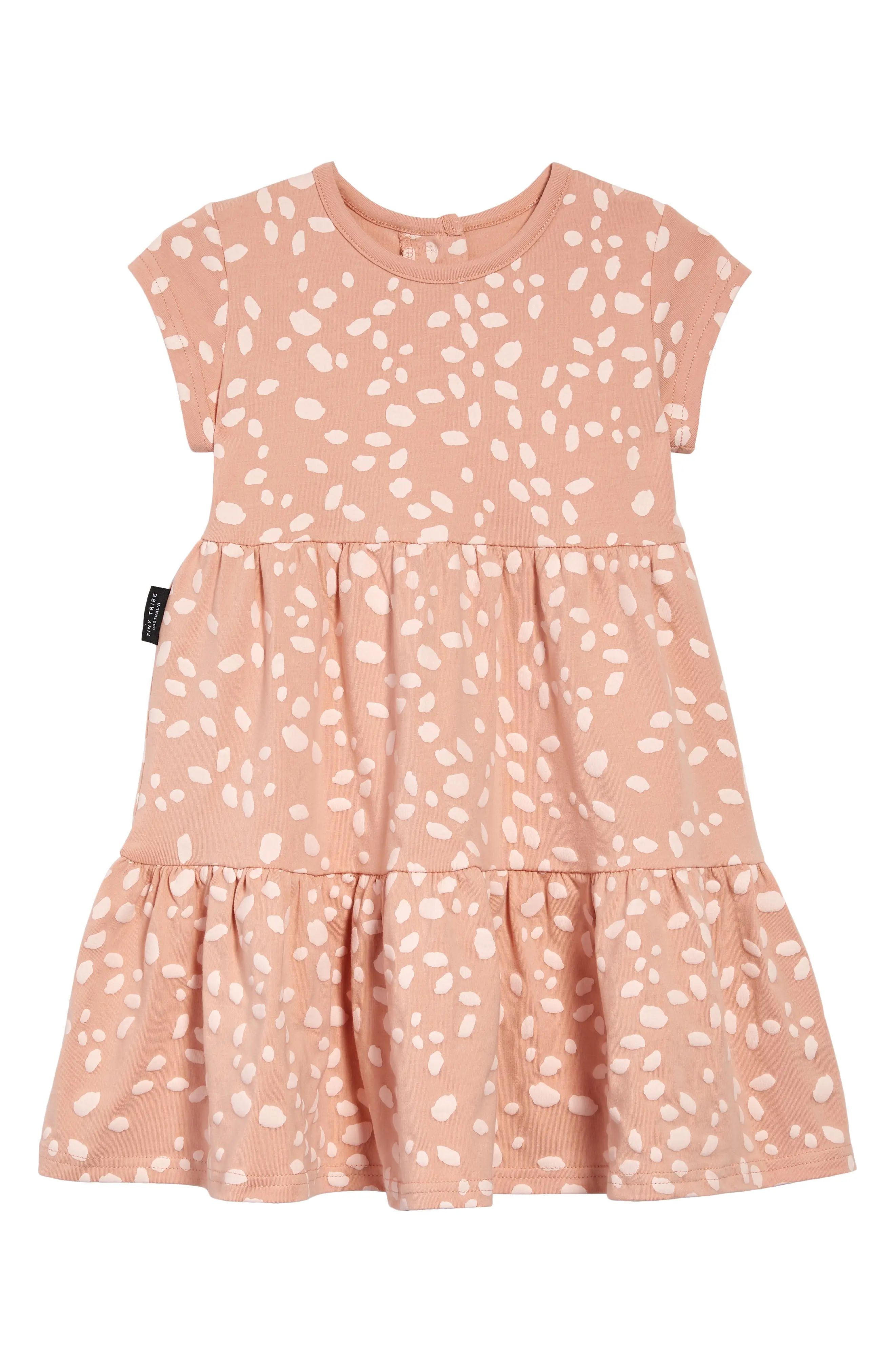 TINY TRIBE Kids' Speckle Dress in Dusty Rose at Nordstrom, Size 2T Us | Nordstrom